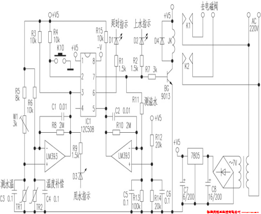 PIC12C508單片機(jī)太陽(yáng)能熱水自動(dòng)控制器